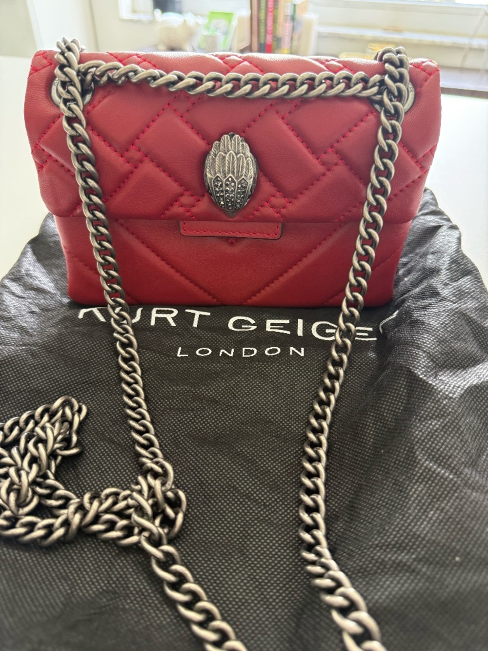 ❤️ Kurt Geiger London Mini Kensington Red Quilted Bag ❤️